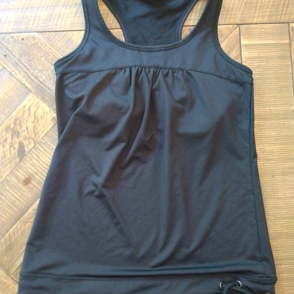 Athleta Black Racer Back Tank Top. Size XS.